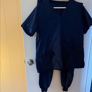 Navy Blue Scrub Set